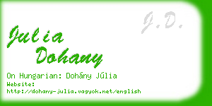 julia dohany business card